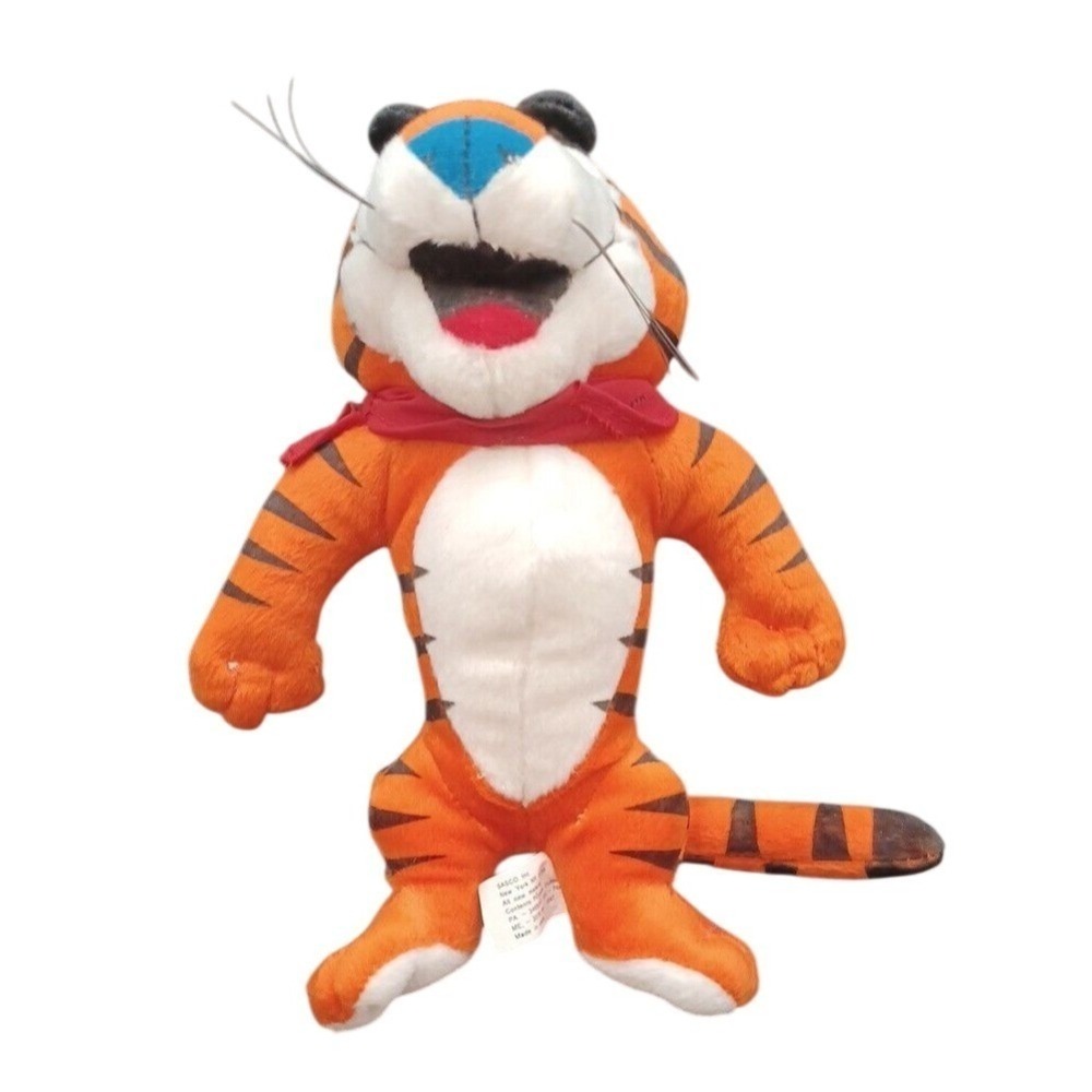 Vintage 1993 Kellogg's Tony the Tiger Plush 10" Frosted Flakes Cereal Mascot Toy